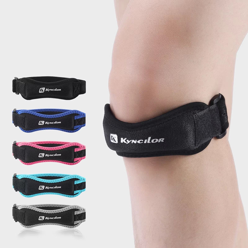 Knee Support Brace - Outdoor-Sport Knieschoner Patellasehnen-Kniebandage Verstellbare Stoßdämpfung Kompressionsbandage