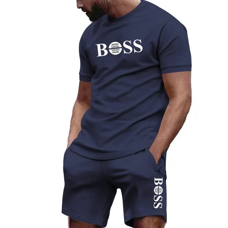 Running Gear Men - 2026 Sommer Herren Zweiteiliger Mesh-Trainingsanzug, Kurzarm-T-Shirt