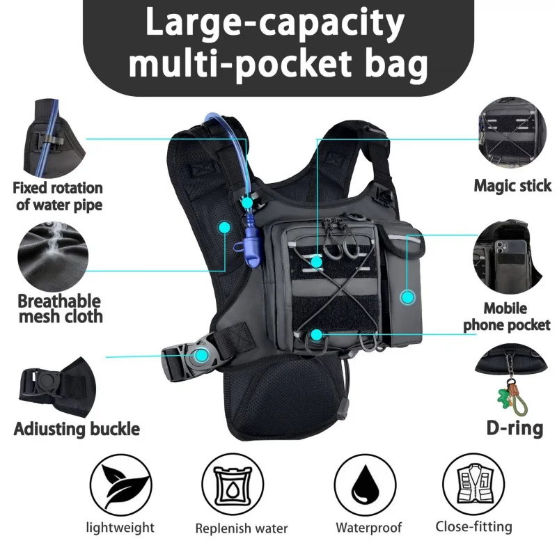 Running Gear Water - ​ Hochwertige Taktische Weste Brusttasche mit
