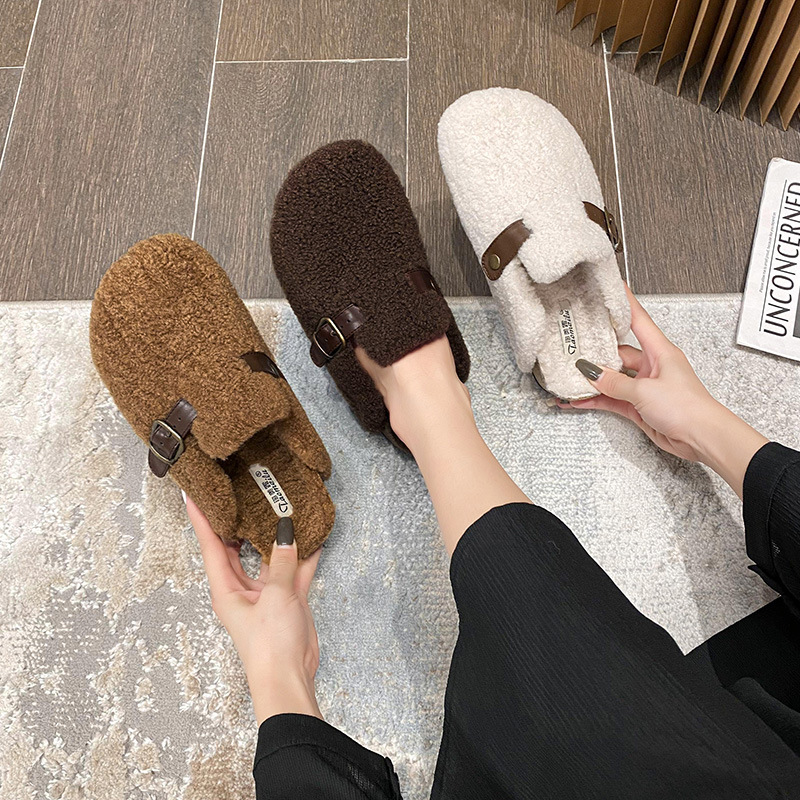 Insole Arch Support - 2025, modische Fell-Clogs, Hausschuhe für Damen,