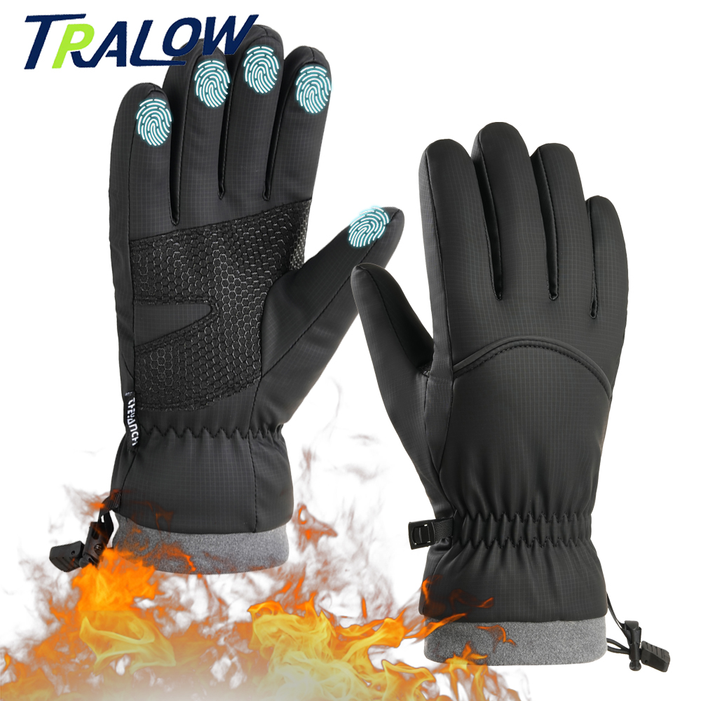 Running Gear For Winter - TRALOW Thermische Wasserdichte Skihandschuhe mit Touchscreen-Funktion