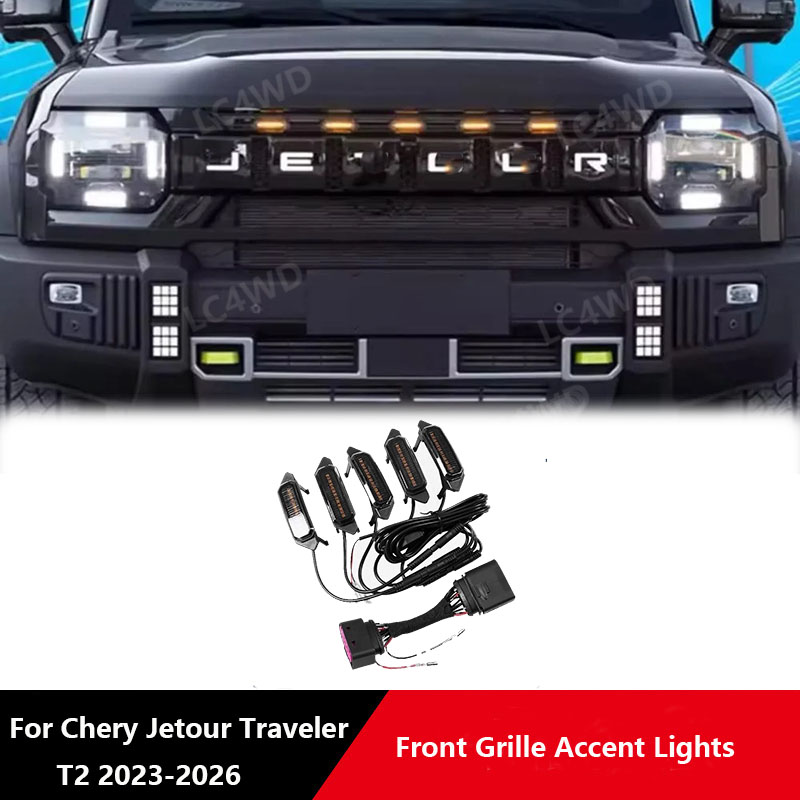Running Gear Accessories - Offroad 4x4 Außenzubehör Frontgrill-Licht Tagfahrlicht-Dekorleuchten für