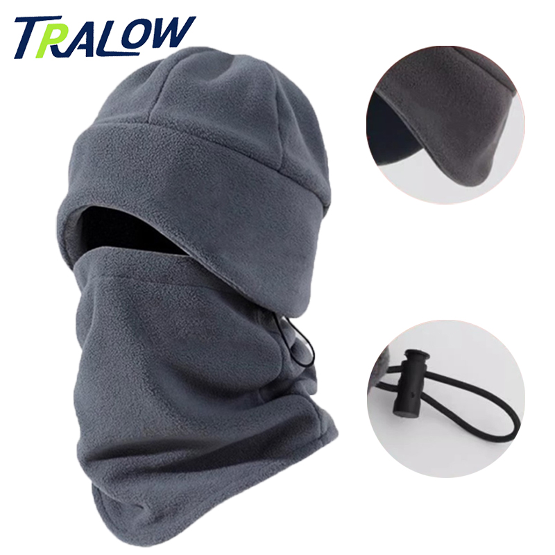 Running Gear For Winter - TRALOW Vielseitige Winter-Thermo-Balaclava Winddichte Fleece-Skihaube Gesichtsbedeckung