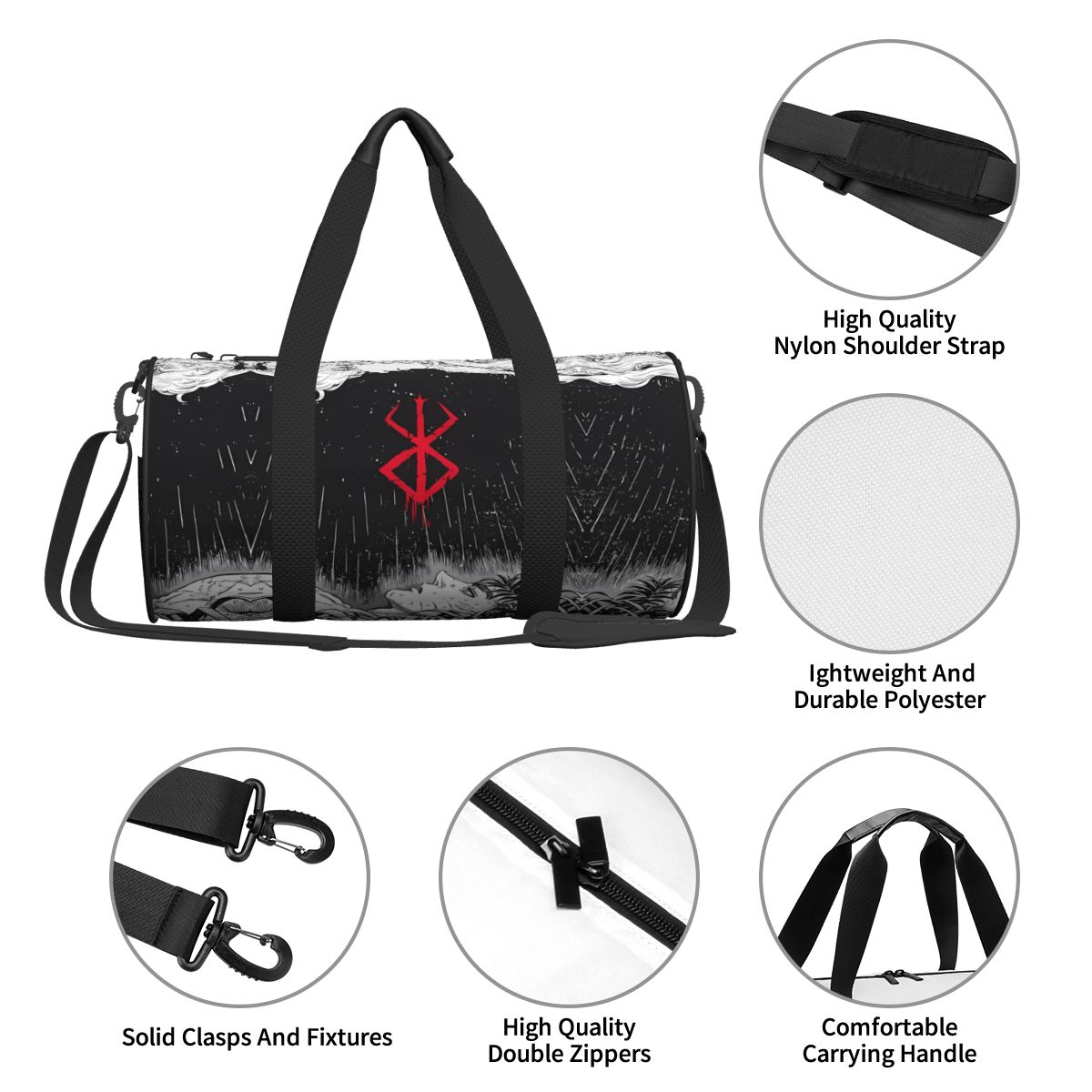 Japan Anime Bereserk Sporttasc – Running Gear Bag Bewertung und Preis